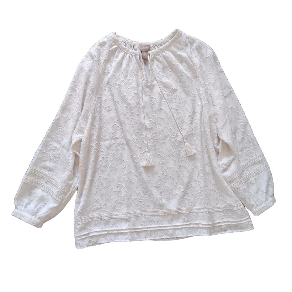 Women's Chico's Blouse Size 3 White
